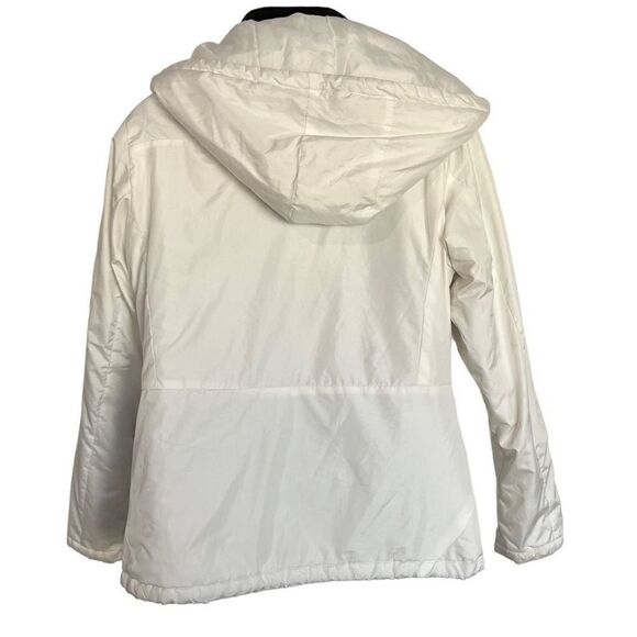U.S. Polo Assn Women's White Hooded Ski Coat Size Medium Full Zip - Picture 9 of 10